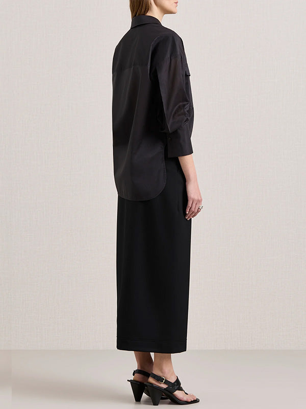 A Emery | The Agnes Wrap Skirt in Black