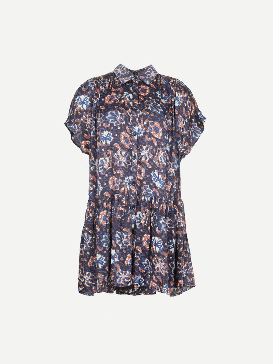 Apiece Apart Agnezca Mini in Batik Floral Navy