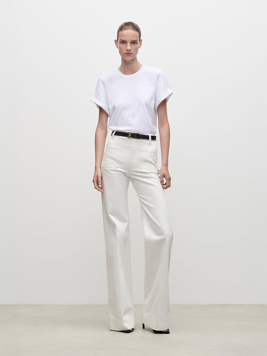 Alina Stretch Jean in Washed White