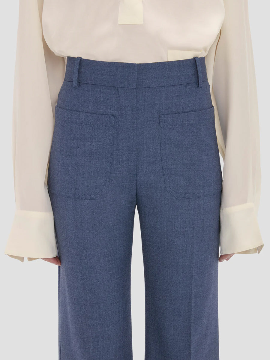 Alina Trouser in Dusk Blue Melange