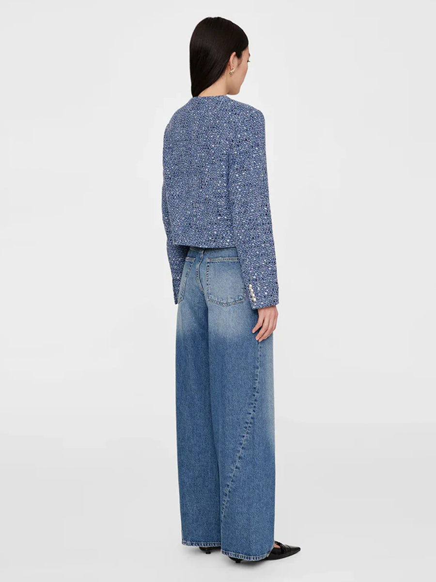 Amber Jacket in Blue Tweed