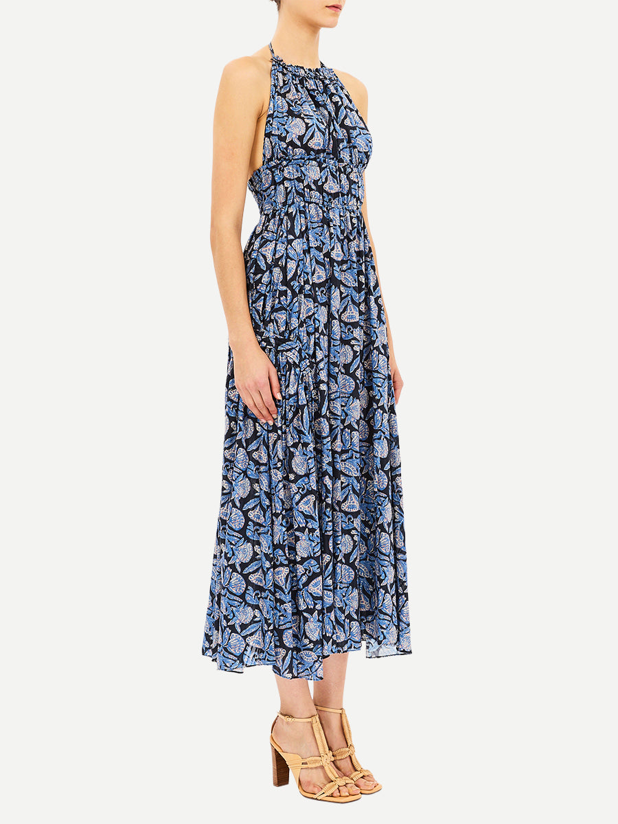 Ulla Johnson Anelise Halter Midi Dress in Zinnia
