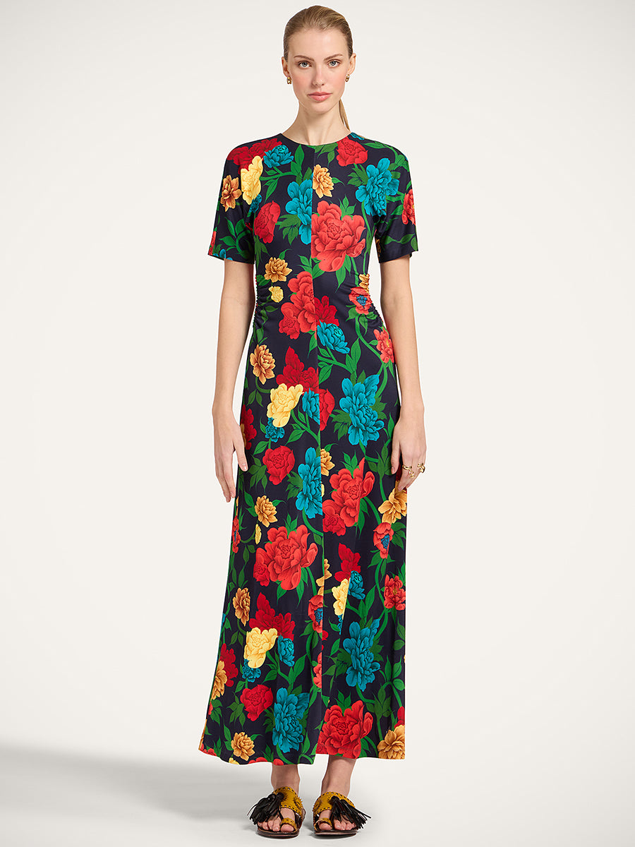 La DoubleJ Angelica Dress in Punto Milano Queen Peony