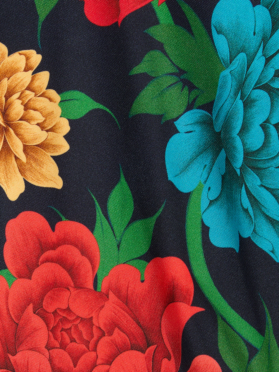 Angelica Dress in Punto Milano Queen Peony