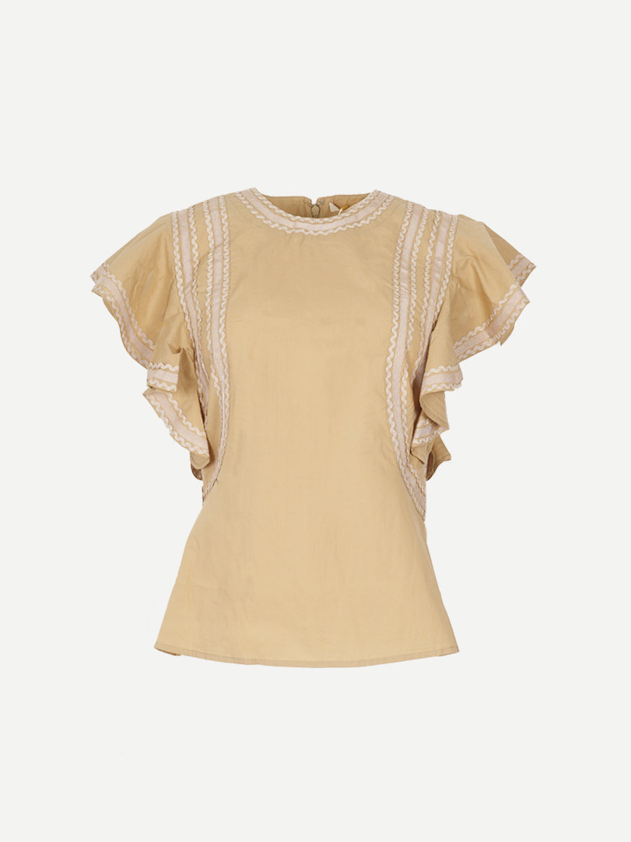 Ulla Johnson Anora Top in Sand