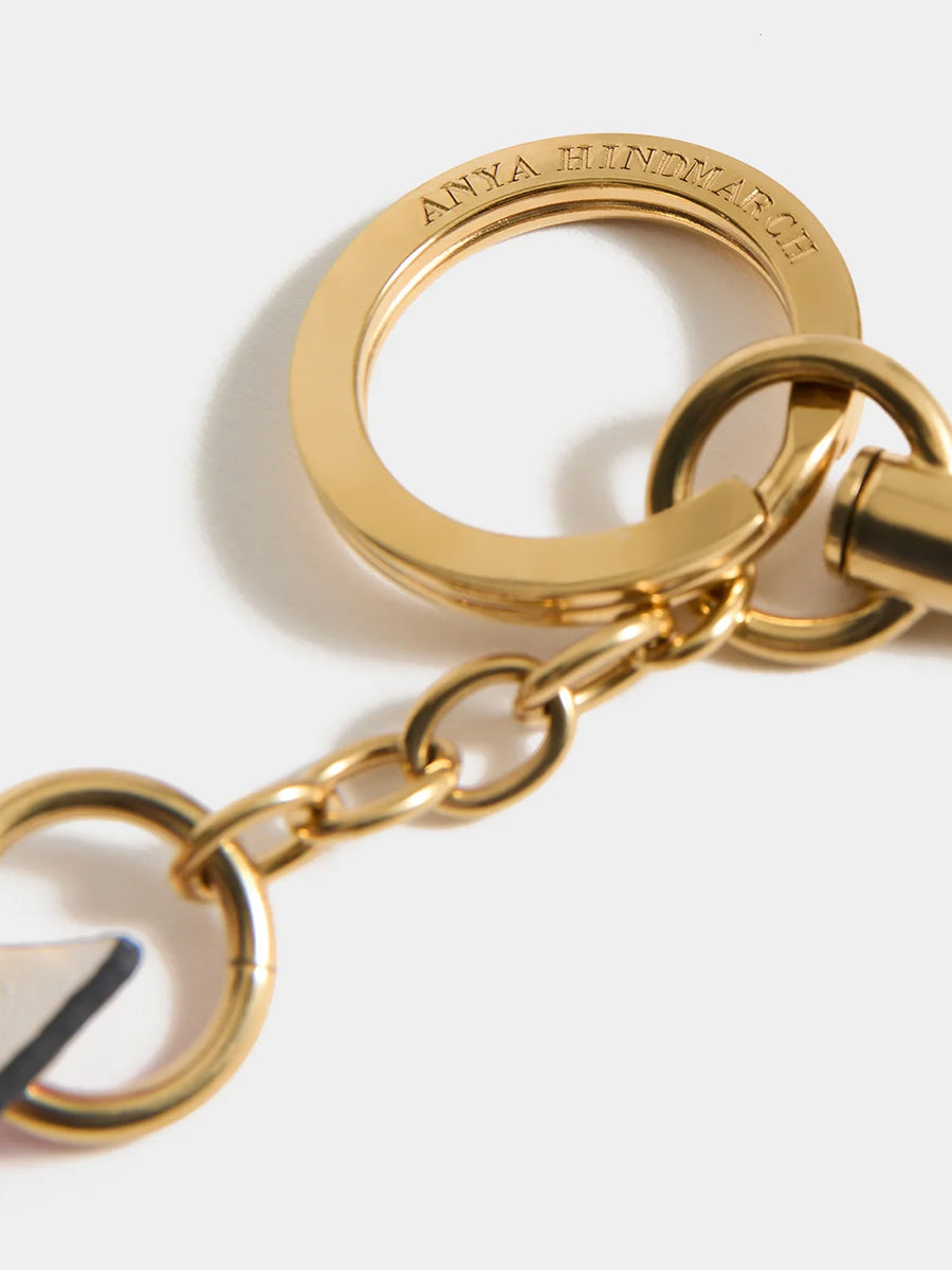 Anya Hindmarch Anya Brands Charm Love Hearts in Optic White Capra