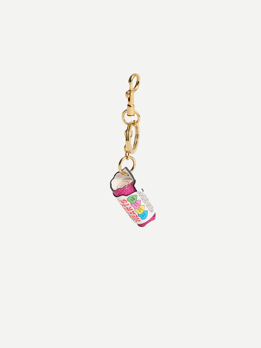 Anya Hindmarch Anya Brands Charm Love Hearts in Optic White Capra