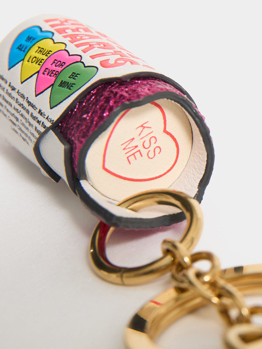Anya Hindmarch Anya Brands Charm Love Hearts in Optic White Capra