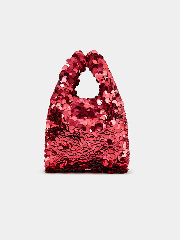 Anya Hindmarch Anya Brands Mini Tote Ketchup in Red Sequins