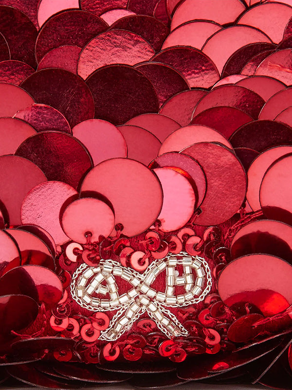 Anya Hindmarch Anya Brands Mini Tote Ketchup in Red Sequins