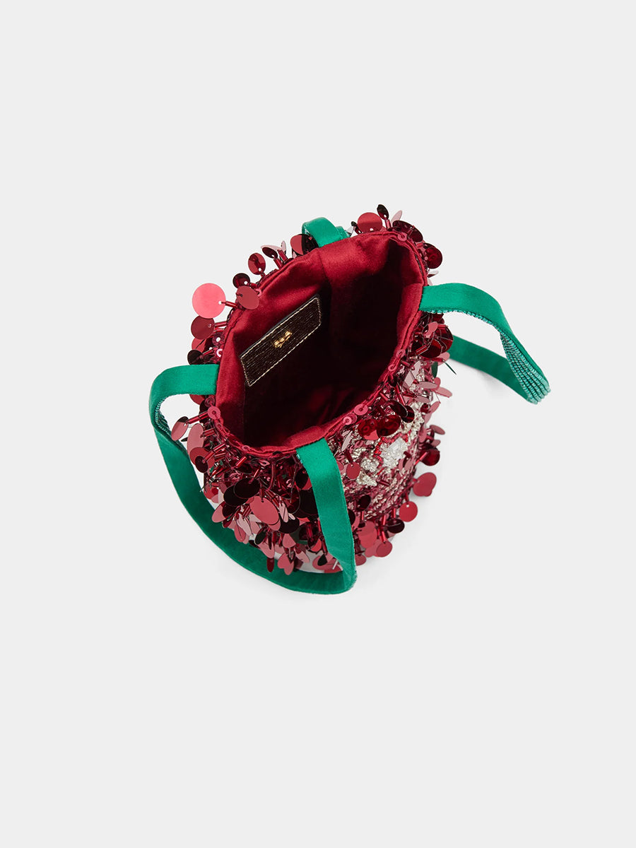 Anya Brands Mini Bucket Flying Goose in Oxford Satin