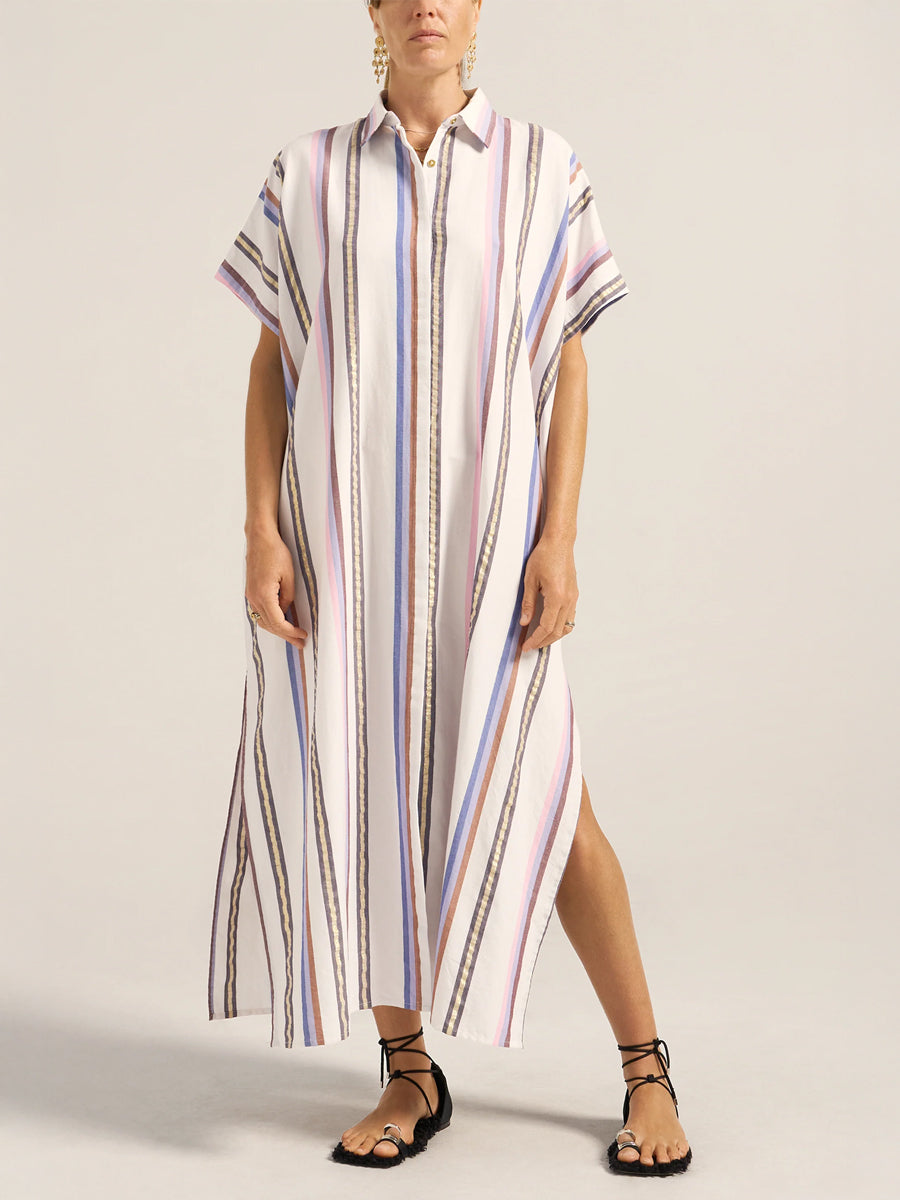 Apollo Caftan in Thessa Stripe