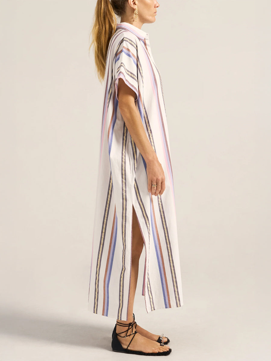 Apollo Caftan in Thessa Stripe