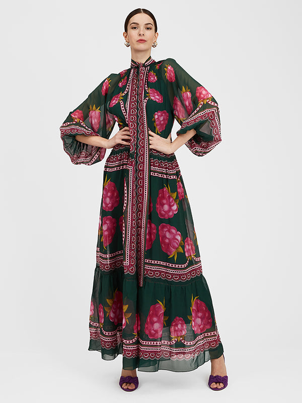 La DoubleJ | Athena Dress in Lamponi Placee