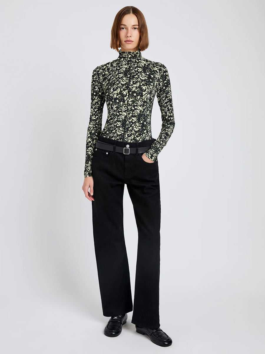 Proenza Schouler White Label Audrey Top in Black/Lemon