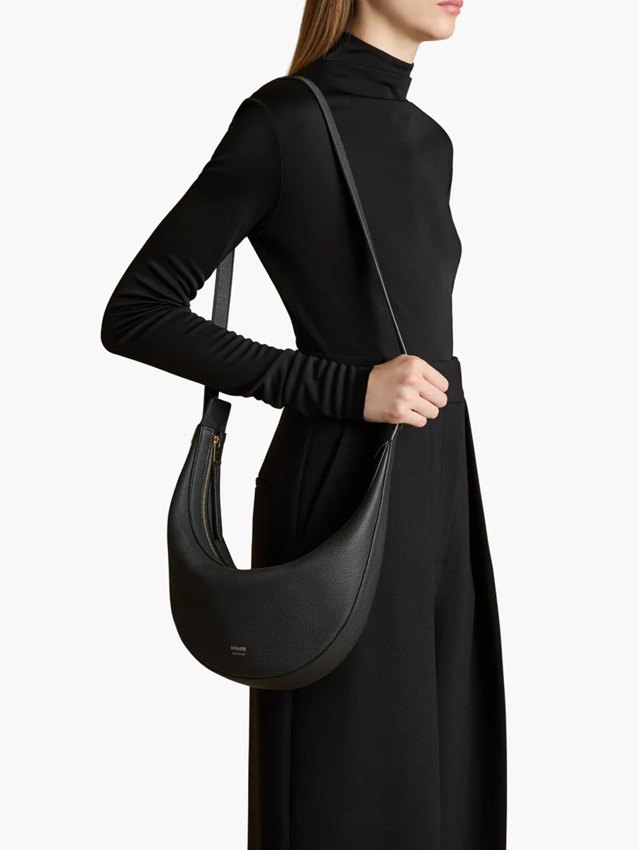 Khaite Augustina Small Crossbody Bag in Black | Shop Adam Heath in Perth, Western Australia