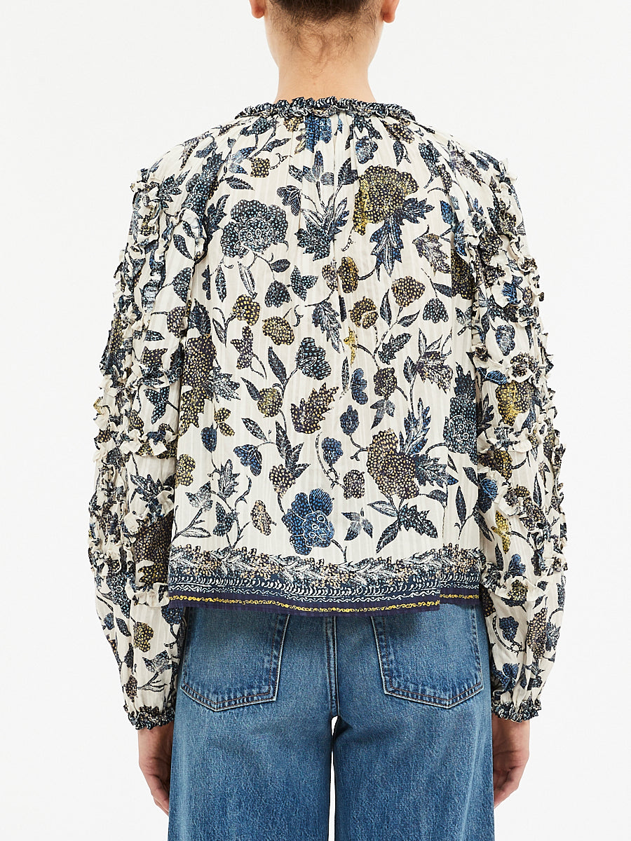 Azrou Blouse in Porcelain