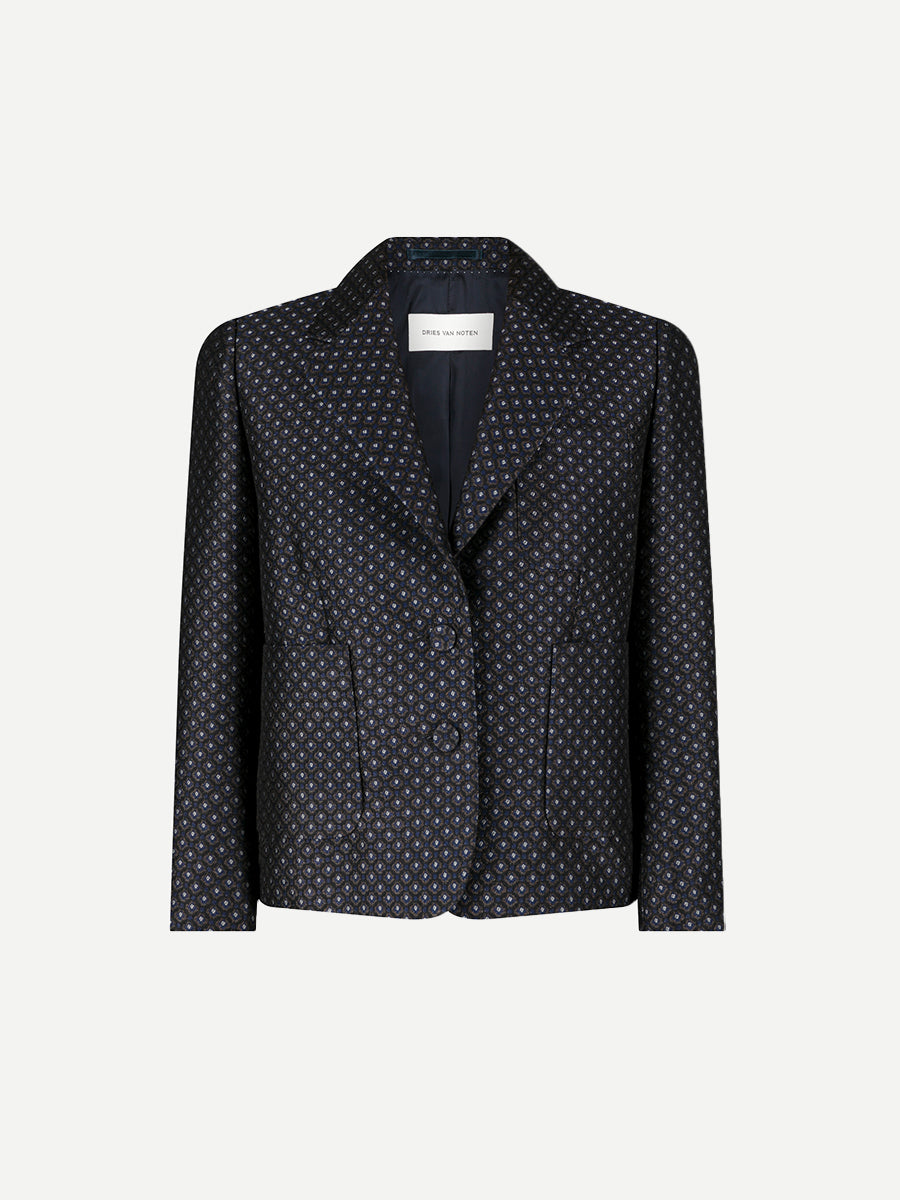 Dries Van Noten Bamis Jacket in Navy