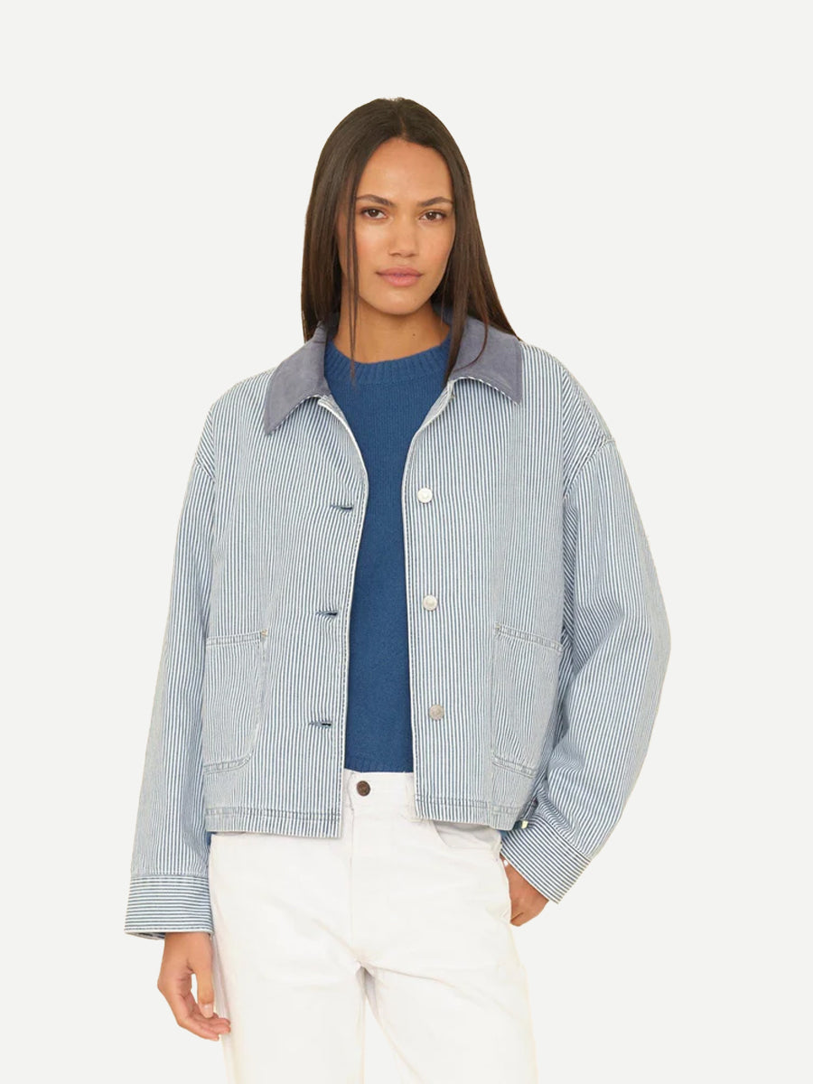 Xirena Baldwin Jacket in Blue Railroad