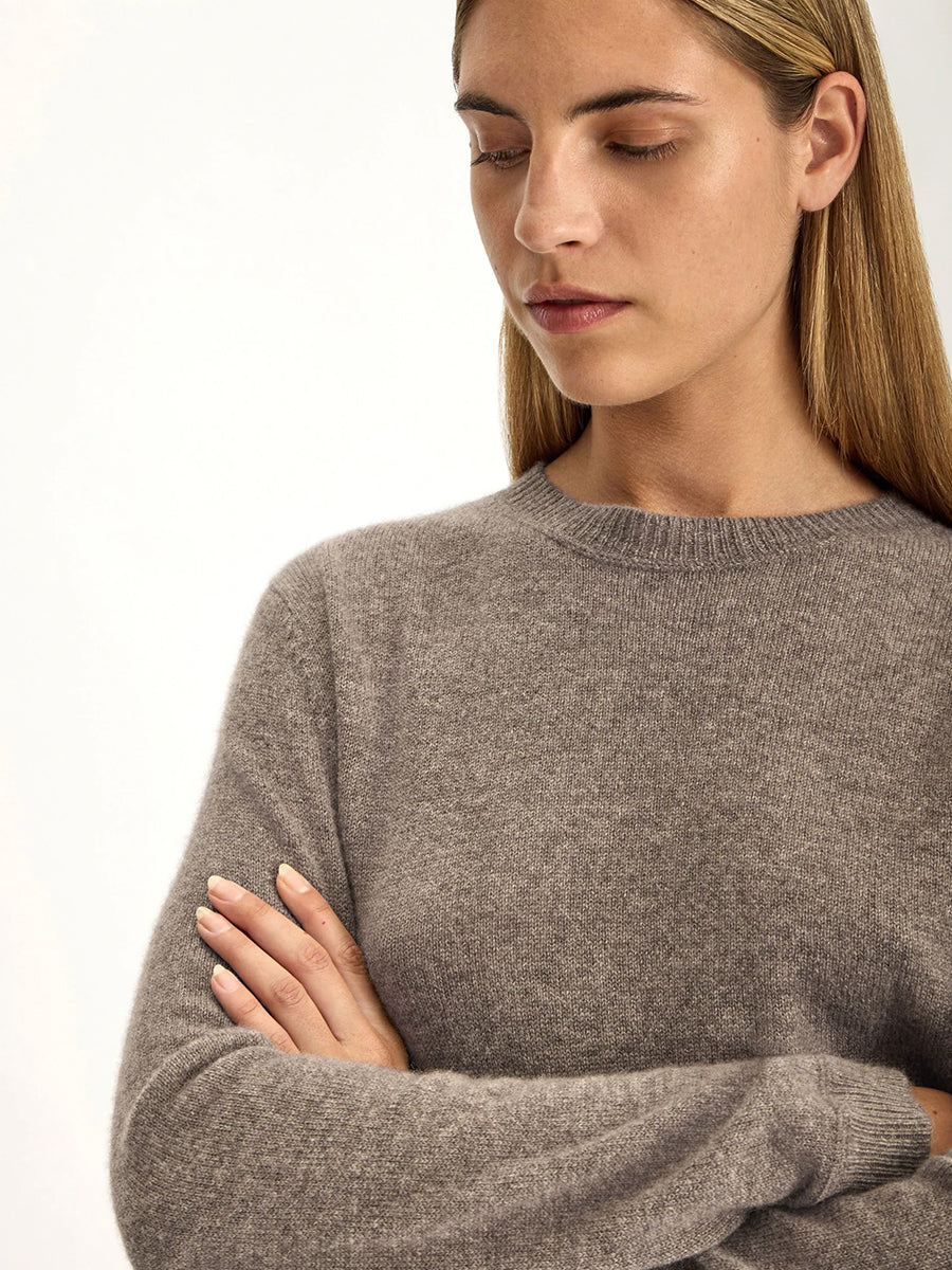 Jac + Jack Bard Sweater in Flannel Marle