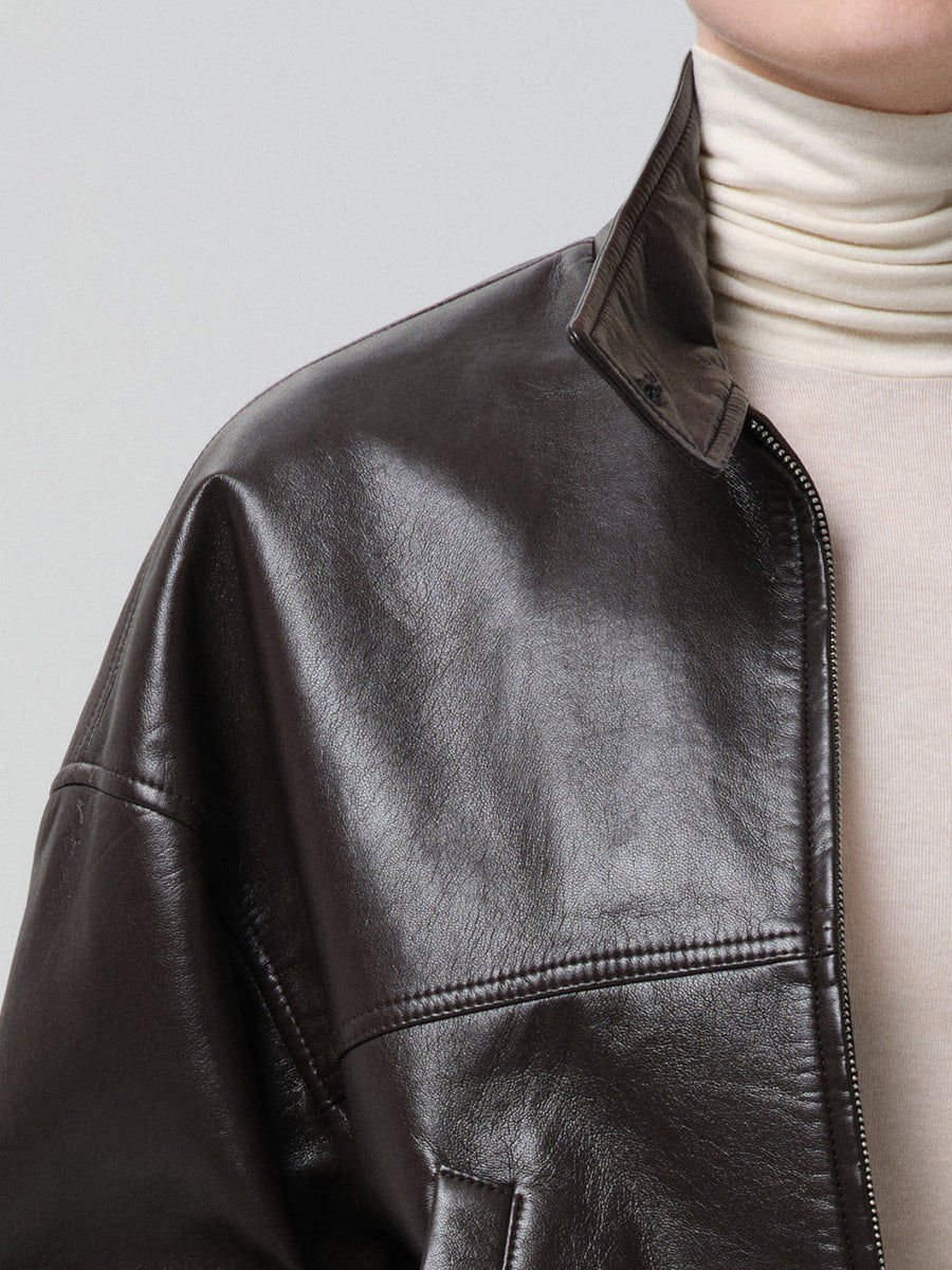 Barracuta Bubble Jacket in Chocolate Dark Brown