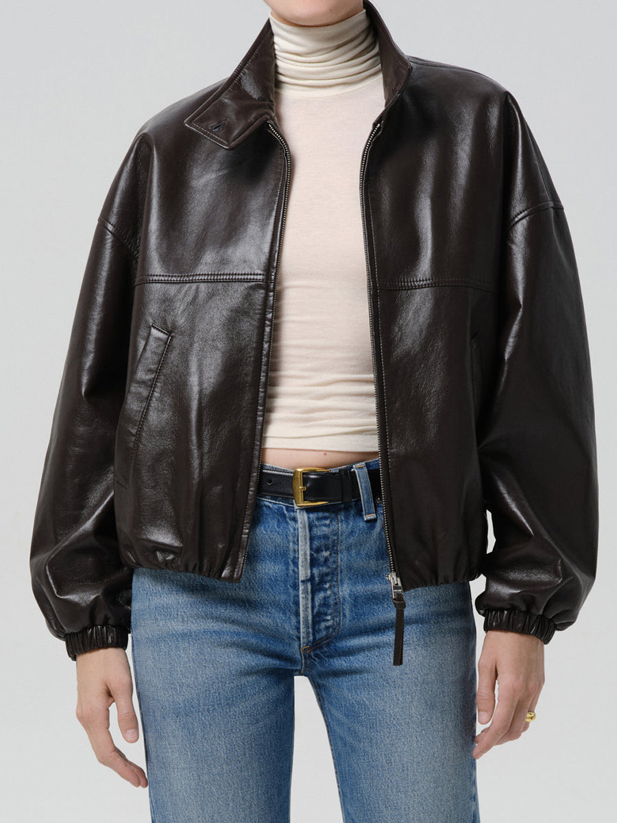 Barracuta Bubble Jacket in Chocolate Dark Brown