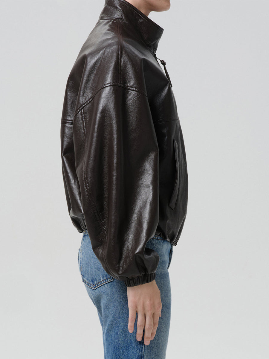 Barracuta Bubble Jacket in Chocolate Dark Brown