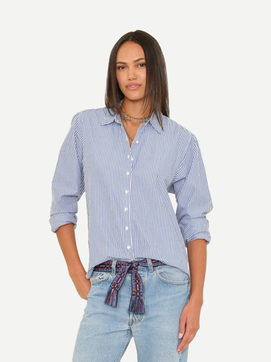 Xirena Beau Shirt in True Blue | Shop Now In-Store or Online, Perth Western Australia
