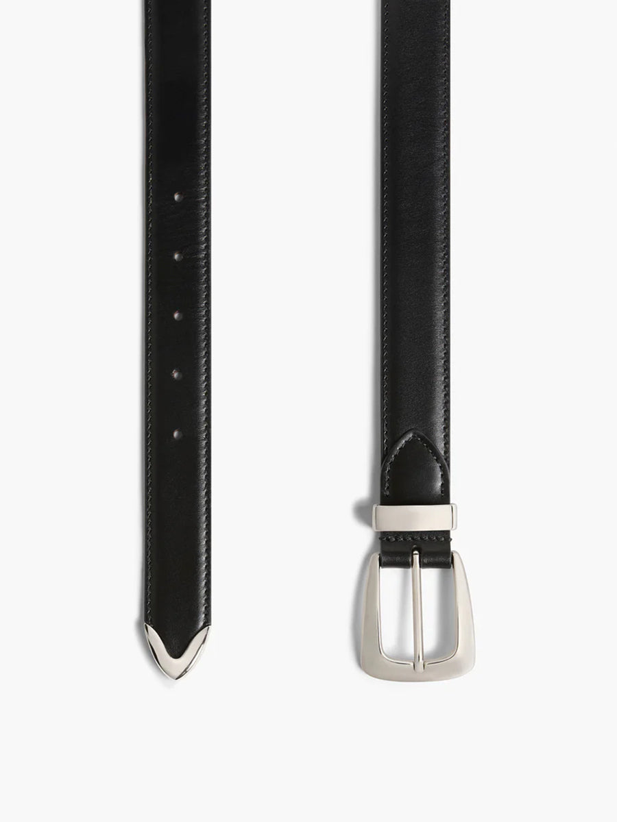 Khaite Benny Belt w/ Silver Buckle in black