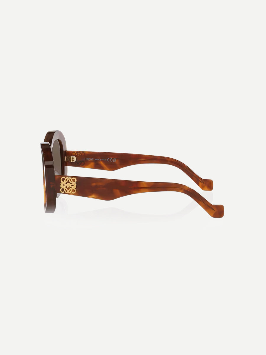Beveled Pentagon Sunglasses in Havana