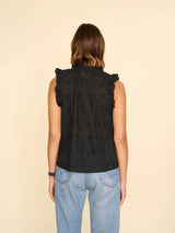 Xirena Bex Top Broderie in Black