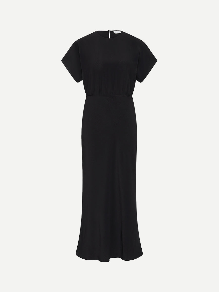 Matteau Bias Midi Tee Dress in Black