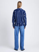 Proenza Schouler White Label | Blake Sweatshirt in Stripe Tye Dye