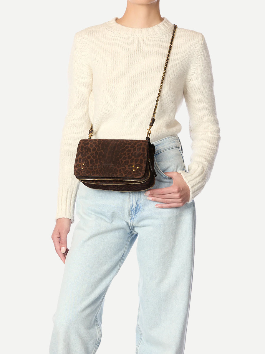 Jerome Dreyfuss Bobi in Imprime Leopard Naturel