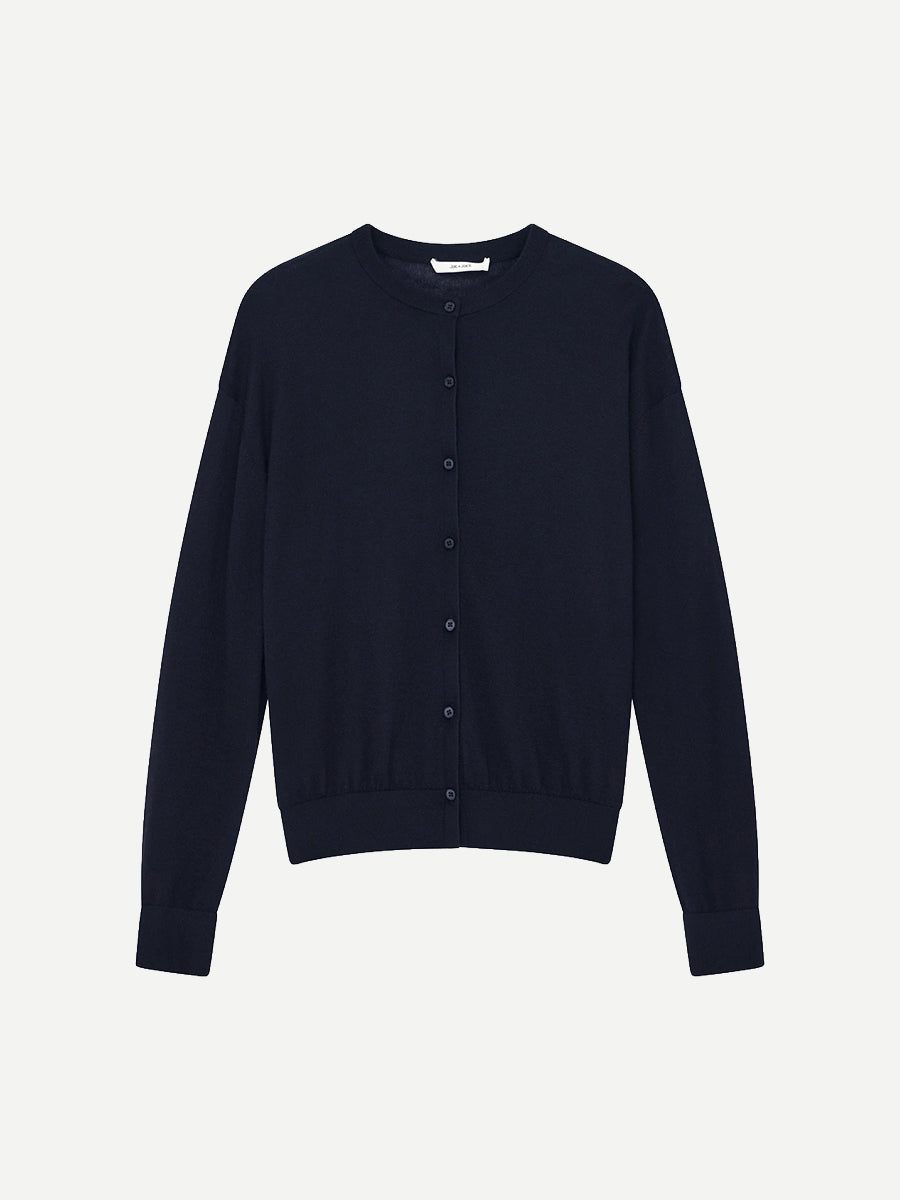 Bode Cashmere Cardigan in Darkest Navy