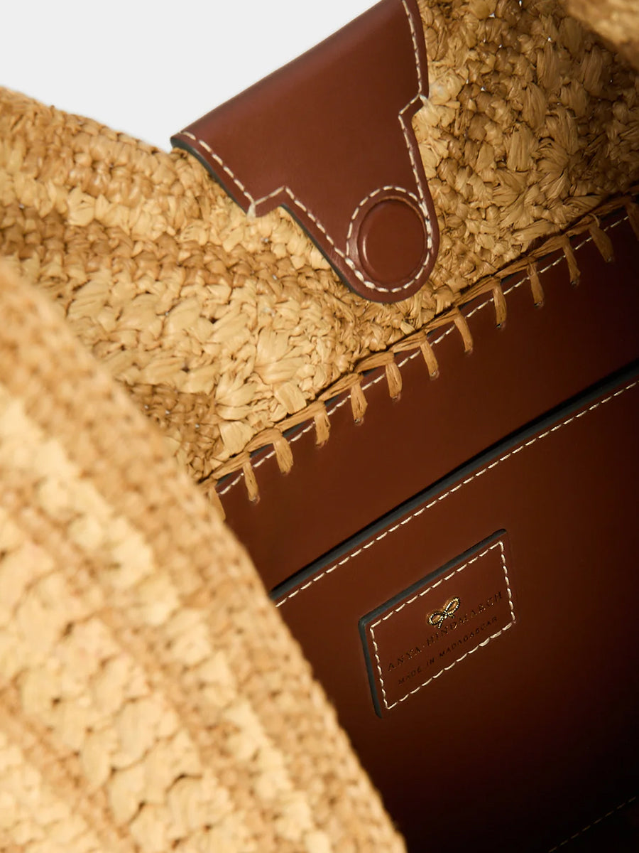 Bow Shoulder in Natural Raffia
