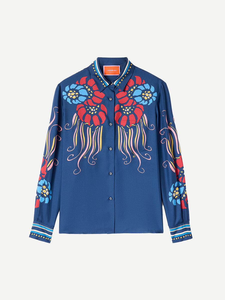 Boy Shirt in Lemuria Placee Blue