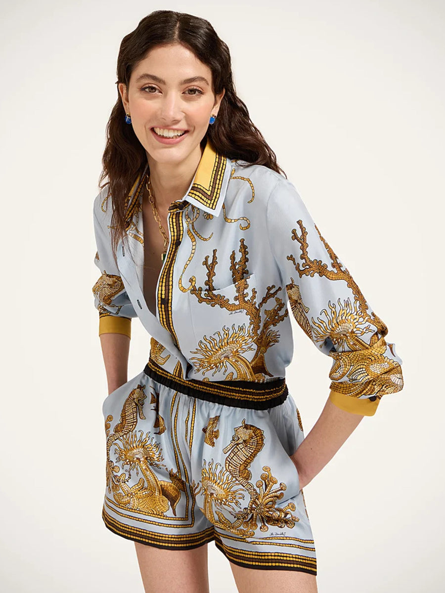 Boy Shirt in Oceania Placee Light Blue