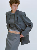 Nili Lotan Boyfriend Jacket in Heather Grey