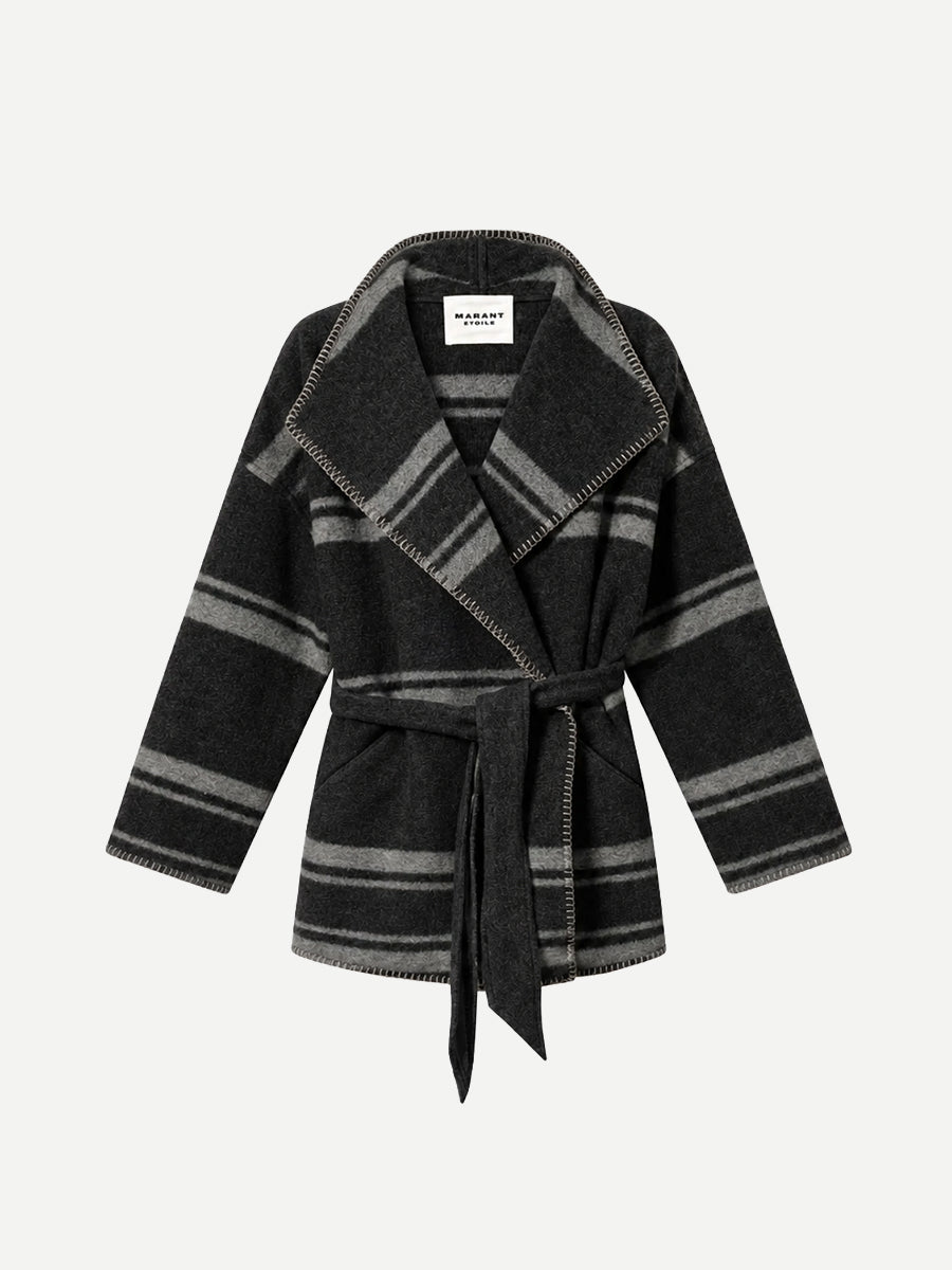 Brea Coat in Anthracite/Grey