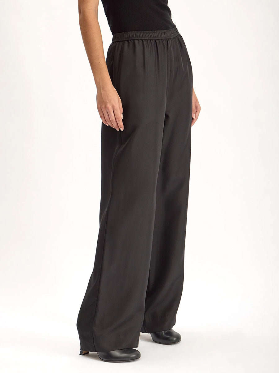 Jac + Jack Brig Silk Pant in Black