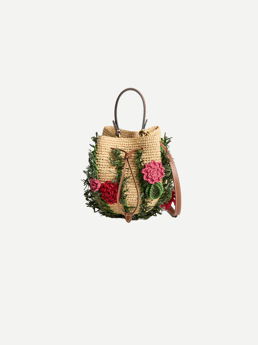 Anya Hindmarch Cactus Crossbody in Natural Raffia