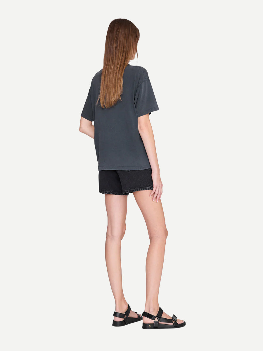 Anine Bing Cade Tee Palms in Washed Grey