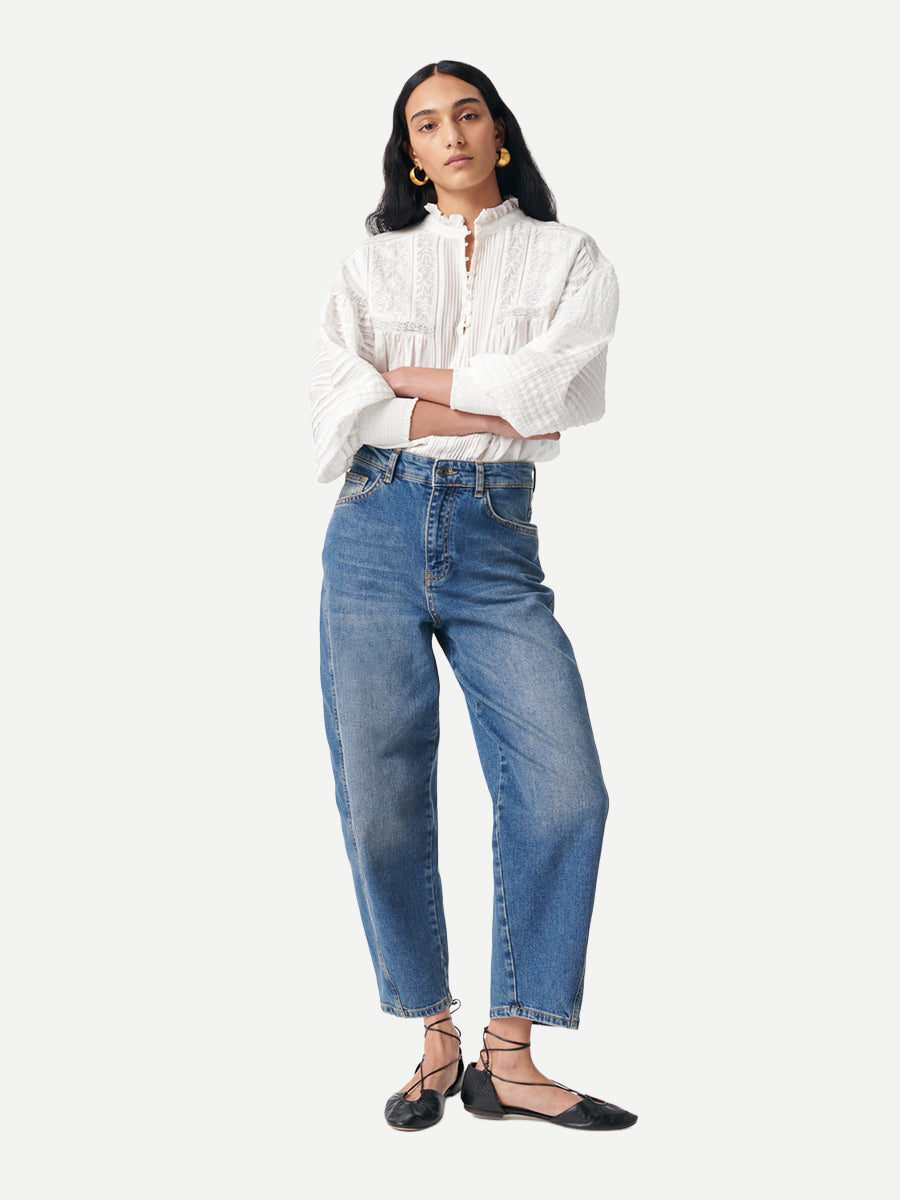 Vanessa Bruno Caleb Mom Jean's in Bleu Gris