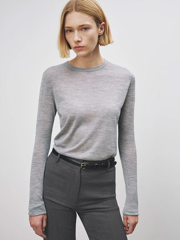 Nili Lotan Candice Sweater in Grey Melange