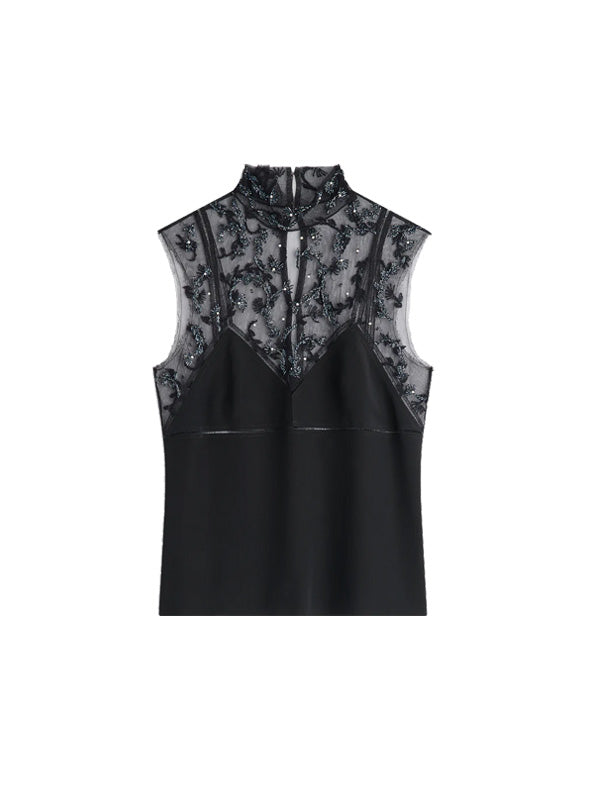 Dries Van Noten Carasi Emb 7349 Top in Black