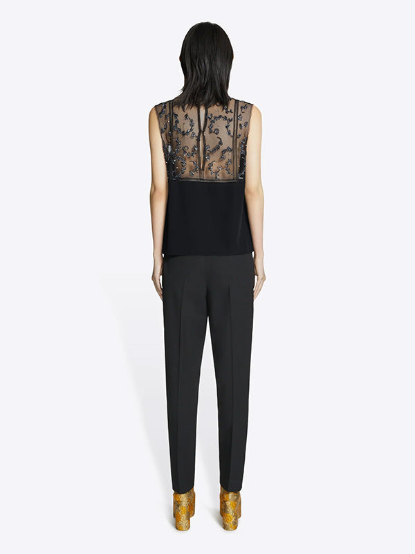 Dries Van Noten Carasi Emb 7349 Top in Black