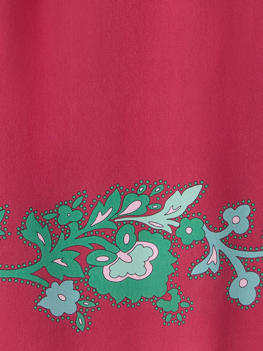 Cerere Blouse in Regalia Placee Red