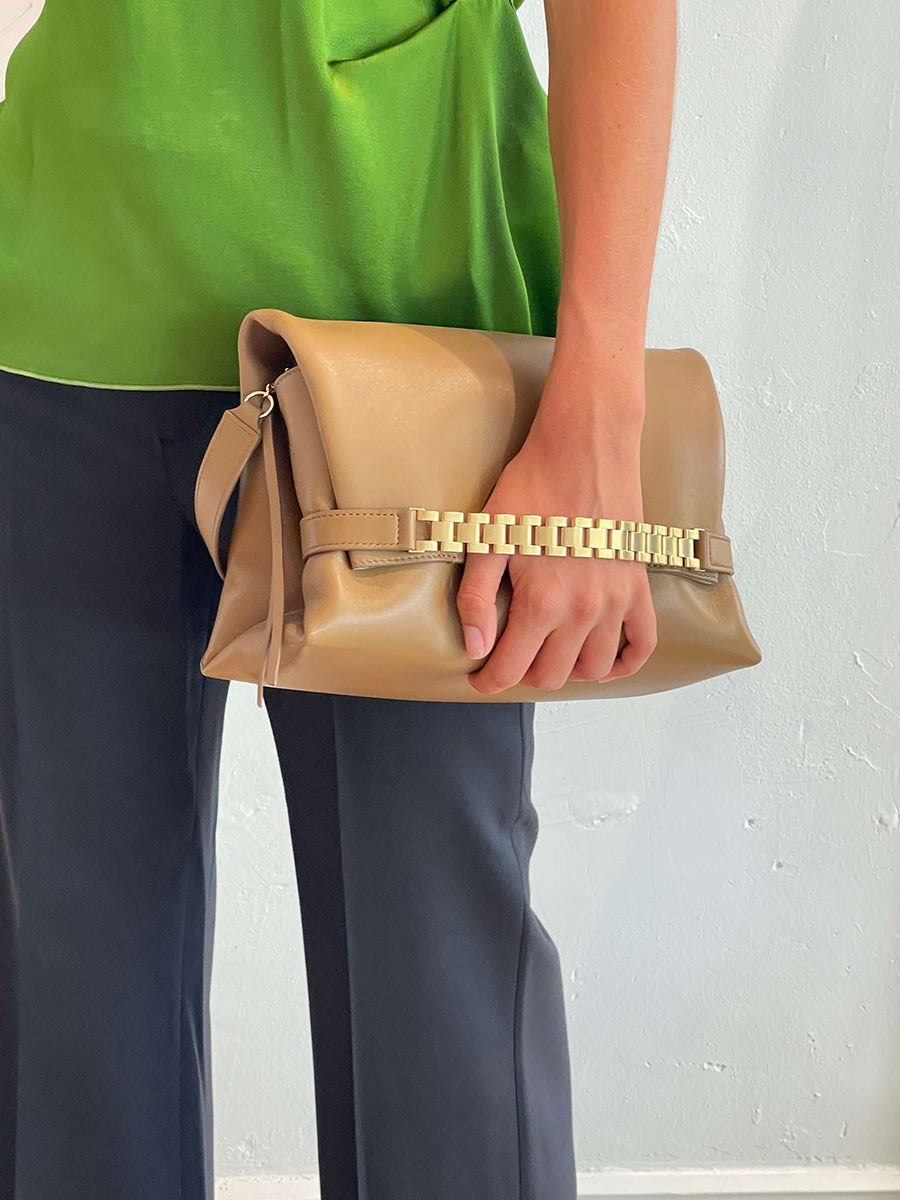 Victoria Beckham | Chain Pouch Bag in Tobacco