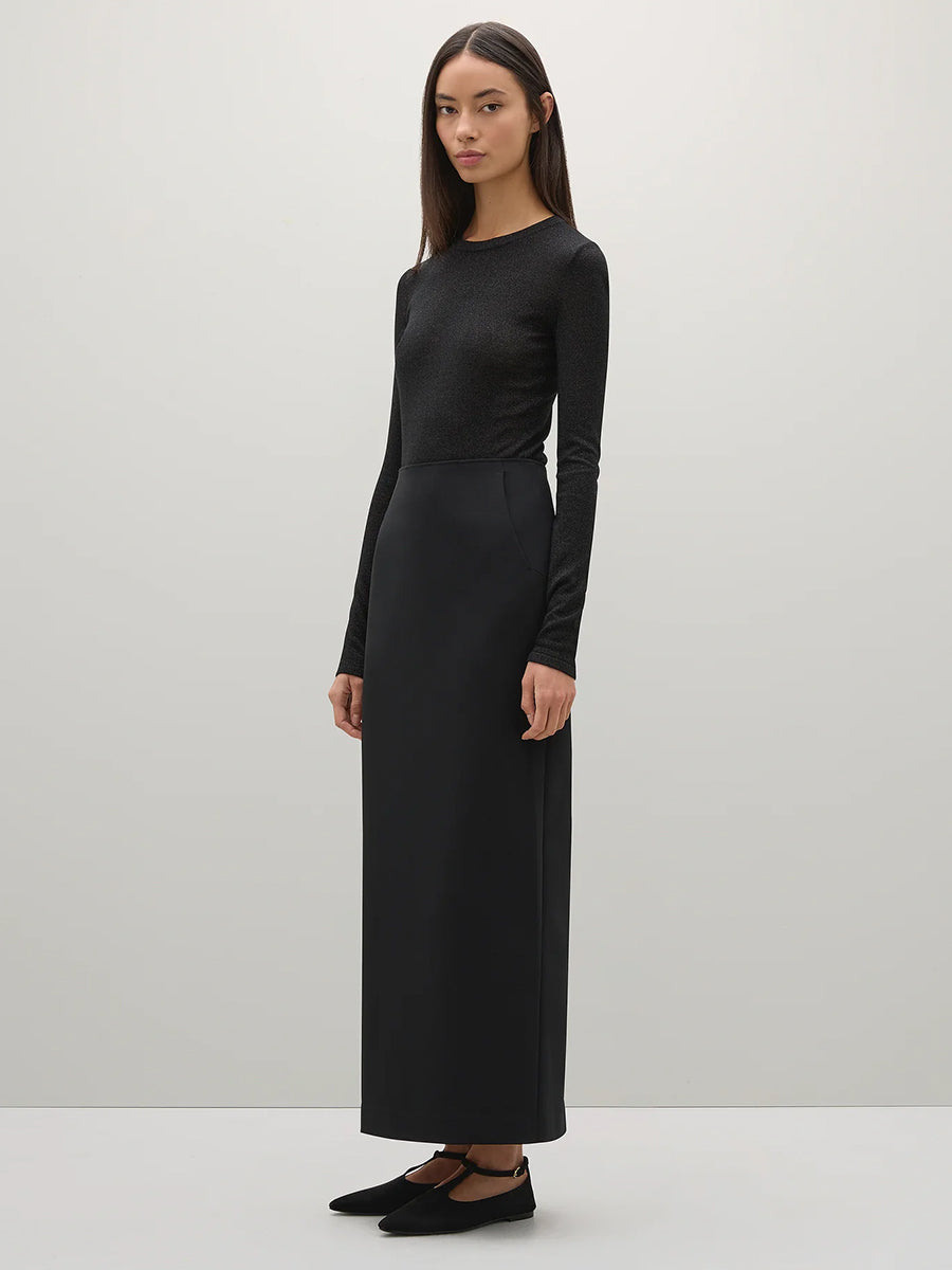 Charlie Top in Metallic Black